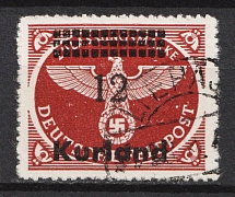 1945 12pf Kurland, German Occupation, Germany (Mi. 4 B x, Canceled, CV $30)