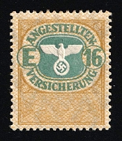 1933-1945 'Employee Insurance', Revenue Propaganda Label Stamp, Third Reich Nazi Germany