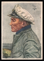 1939 'Captain Lieutenant Prien', Propaganda Postcard, Third Reich Nazi Germany