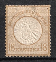 1872 18kr German Empire, Large Breast Plate, Germany (Mi. 28, CV $70)