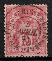 1885 75C France (Mi. 66 ll, Used, CV$125)