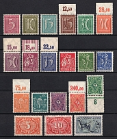 1921-22 Weimar Republic, Germany (Mi. 177 - 196, Full Set, Margins, Plate Numbers, CV $40)