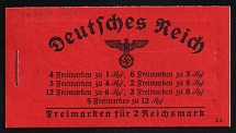 1940-41 Complete Booklet with stamps of Third Reich, Germany, Excellent Condition (Mi. MH 39.1, CV $310)