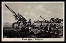 1940 'Artillery battery in position', Propaganda Postcard, Third Reich Nazi Germany