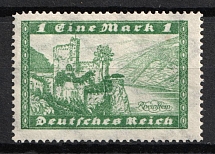 1924-27 1m Weimar Republic, Germany (Mi. 364 Y, CV $170, MNH)