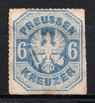 1867 6kr Prussia, German States, Germany (Mi. 25, CV $40)