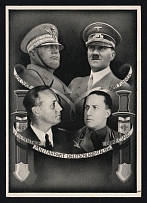 1939 'Military Pact Germany-Italy', Propaganda Postcard, Third Reich Nazi Germany