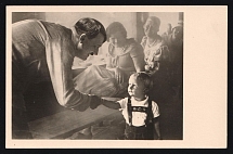 1923-1945 'Adolf Hitler and the Children', Propaganda Postcard, Third Reich Nazi Germany