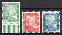 1925 Weimar Republic, Germany (Mi. 372 - 374, Full Set, Signed, CV $50)