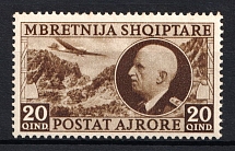 1939 20q Albania, Airmail (Mi. 312, CV $180)