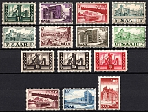 1952-55 Saar, Germany (Mi. 319 - 337, Full Set, CV $50, MNH/MVLH)