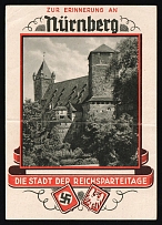 1935 'Nuremberg. The city of the Reich Party Congresses', Propaganda Postcard, Third Reich Nazi Germany