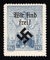 1939 2kc Moravia-Ostrava, Bohemia and Moravia, Germany Local Issue (Mi. 30, Signed, CV $50)