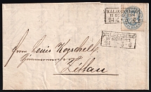 1866 (24 Apr) 2sgr Prussia, German States, Germany, Cover from Waldenburg to Zittau franked with Mi. 17 a