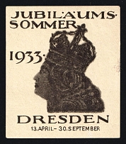 1933 Third Reich, Germany, Dresden, 'Anniversary summer', Non-Postal