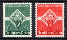 1935 Third Reich, Germany (Mi. 571 x - 572 x, Full Set, CV $30, MNH)