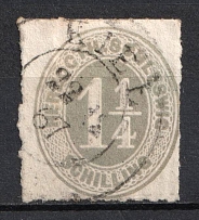 1867 1 1/4s Schlezwig, German States, Germany (Mi. 18, Used, CV $80)