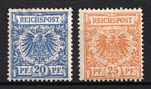 1889-1900 German Empire, Germany (Mi. 48 d, 49 b, CV $70)