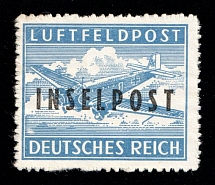 1944 Island Rhodes, Military Mail INSELPOST, Germany (Mi. 8 B I, CV $520)