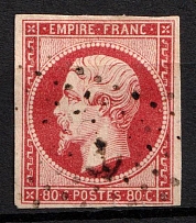 1853 80C France (Mi. 16 A, Used, CV$85)