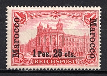 1900 1p 25c on 1m German Offices in Morocco, Germany (Mi. 16 I, CV $50)