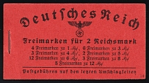 1940-41 Complete Booklet with stamps of Third Reich, Germany, Excellent Condition  (Mi. MH 39.4, CV $260)