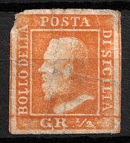 1859 0.5Gr Sicily (Mi. 1, CV$500)