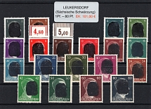 1945 LEUKERSDORF Local Issue 1pf - 80pf, Germany, Overprint on Hitler's head (MNH)