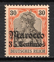 1905 35c on 30pf German Offices in Morocco, Germany (Mi. 26, MNH, CV $50)