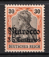 1908 35c on 30pf German Offices in Morocco, Germany (Mi. 39, CV $50, MNH)