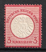 1872 3kr German Empire, Large Breast Plate, Germany (Mi. 25, CV $40)