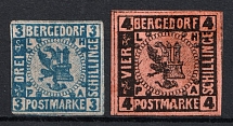 1861-67 Bargedorf, German States, Germany (Mi. 4 - 5, CV $30)