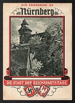 1923-1945 'In Memory of Nuremberg the City of the Reichsparteitage', Propaganda Postcard, Third Reich Nazi Germany