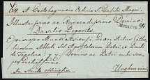 1841 (30 May) Austrian Empire, Pre-adhesive Cover from Mukachevo (now Ukraine) to Uzhhorod (now Ukraine) with Wax Seals on the back