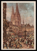 1939 'Greetings from the Cologne Festival', Propaganda Postcard, Third Reich Nazi Germany