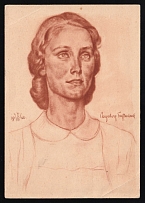 1940 'Ingeborg Teuffenbach, poetess', Propaganda Postcard, Third Reich Nazi Germany