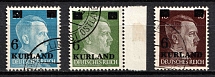 1945 Kurland, German Occupation, Germany (Mi. 1 - 3, Full Set, Canceled, CV $170)