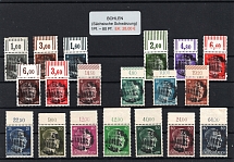 1945 BOHLEN Local Issue 1pf - 80pf, Germany, Overprint on Hitler's head (Margins, Plate Numbers, MNH)