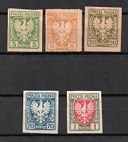 1919 Lesser Poland (Fi. 57 - 58, 61, 64 - 65, CV $30)