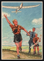 1935 'The Reich Air Sports Guide, Berlin', Propaganda Postcard, Third Reich Nazi Germany