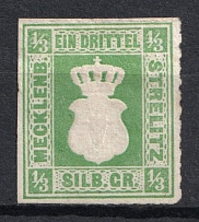 1864 1/3sgr Mecklenburg-Sterlitz, German States, Germany (Mi. 2, CV $50)