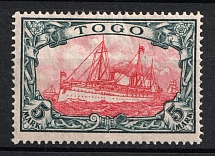 1919 Togo, German Colonies,  Kaiser’s Yacht, Germany (Mi. 23 II B, Signed, CV $40)