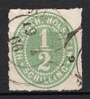 1865 1/2s Schlezwig, German States, Germany (Mi. 19, Canceled, CV $160)