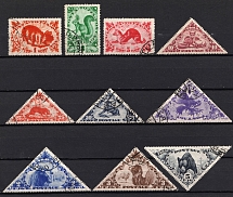 1935 Tannu Tuva, Russia (Zv. 71 - 80, Full Set, Used, CV $35)