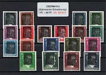 1945 OBERNHAU Local Issue 1pf - 80pf, Germany, Overprint on Hitler's head (MNH)