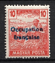 1919 10f Arad (Romania), Hungary, French Occupation, Provisional Issue (Mi. 44)