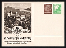 1936 'German Philatelists' Day. All German-Speaking Postage Stamp Collectors United and United in One Union!', Propaganda Postcard, Third Reich Nazi Germany