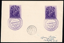 1938 (22 Nov) Hungary, Souvenir Card from Mukachevo (now Ukraine) (Commemorative Cancellation)