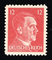 1944 12pf American Propaganda Forgery of Hitler Issue, Anti-German Propaganda (Mi. 16, CV $50, MNH)