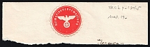 Third Reich, Germany, 'Reich Finance Assosiation', Mail Seal on Cover Front, Postal Label